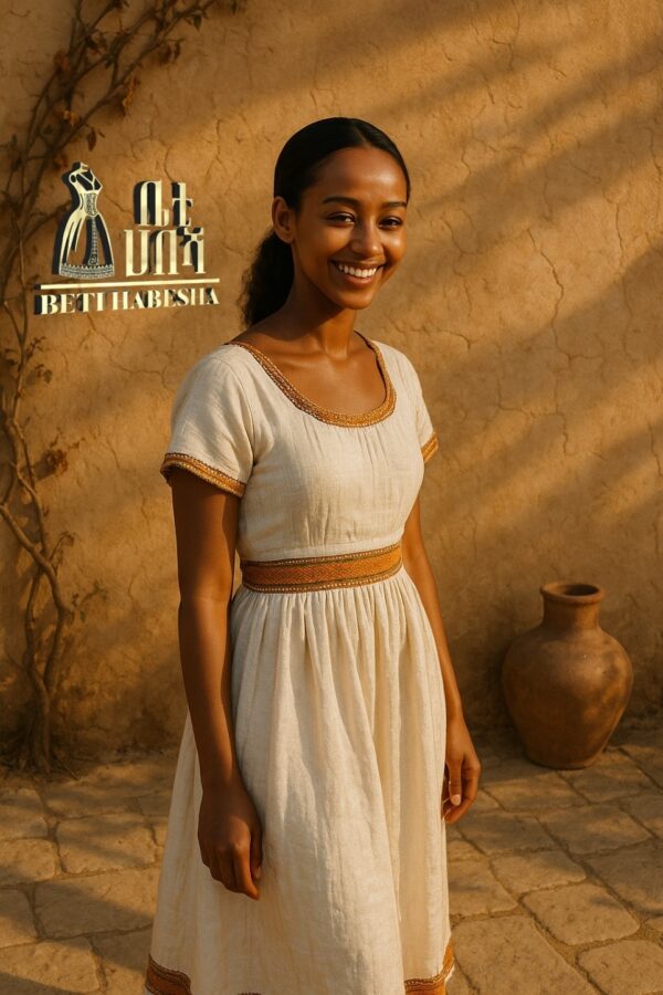 አስተካክለ የሸማ ቅርጽ “ቤቲ ሐበሻ” የቀን‑ባህል የአማር ቀሚስ